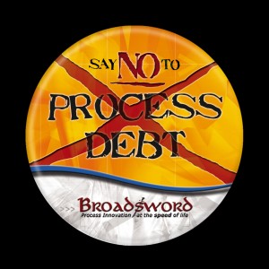 "Process Debt" is the overhead in your process that doesn't add value...Broadsword will help you eliminate it with the CMMI and Agile Methods